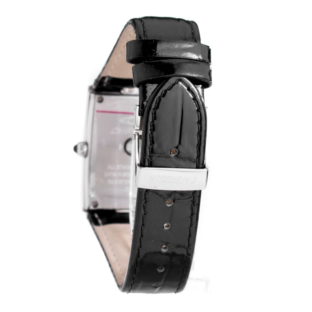 Black Leather Dress Watch