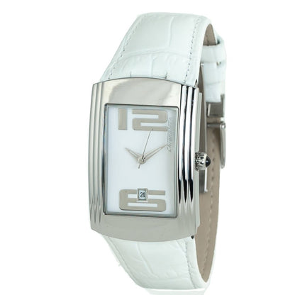 White Leather Dress Watch