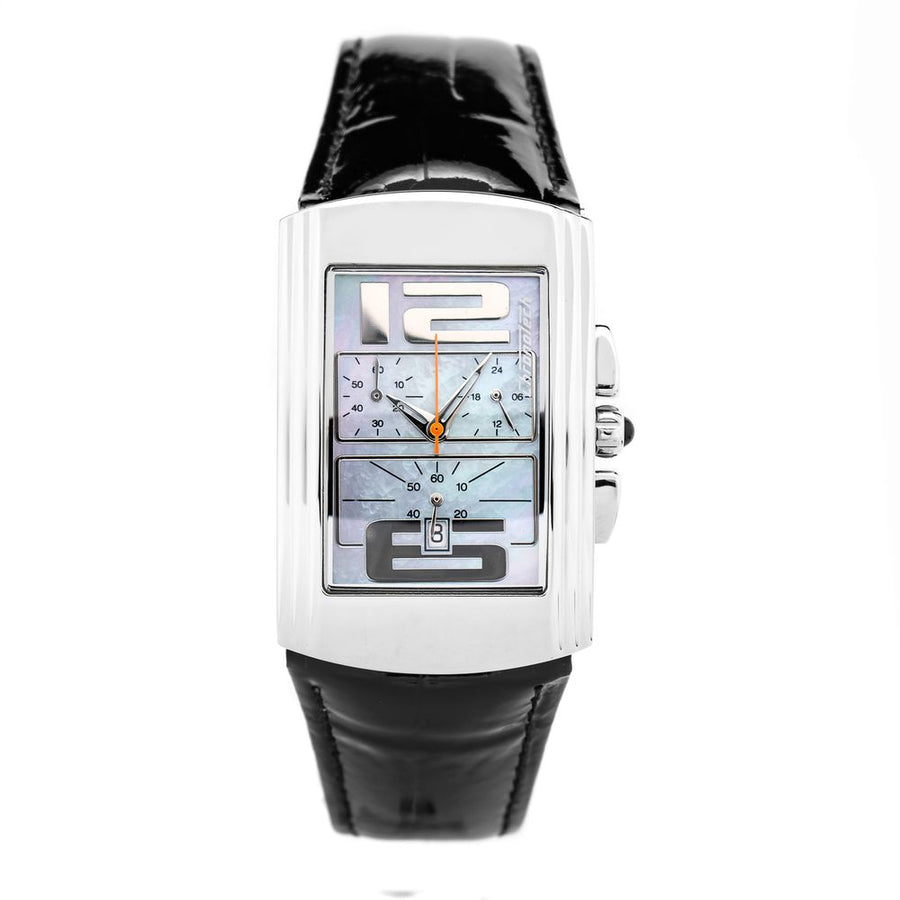 Black Leather Dress Watch