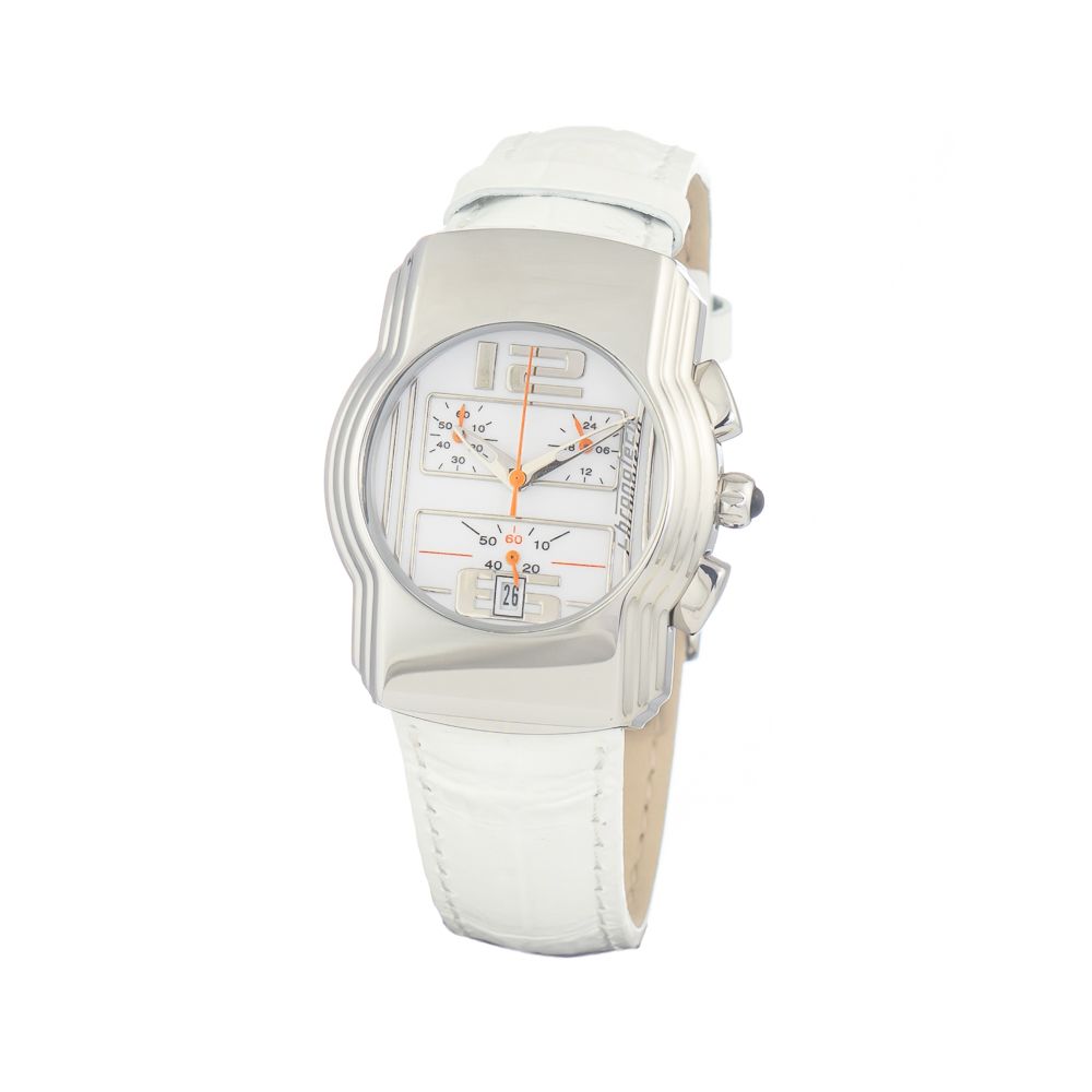 White Leather Dress Watch