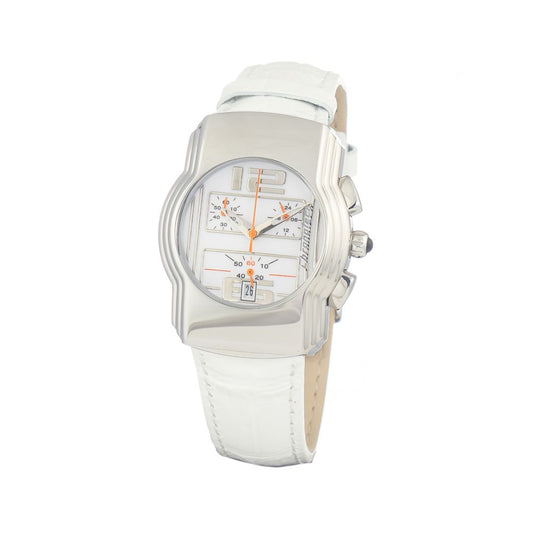 White Leather Dress Watch