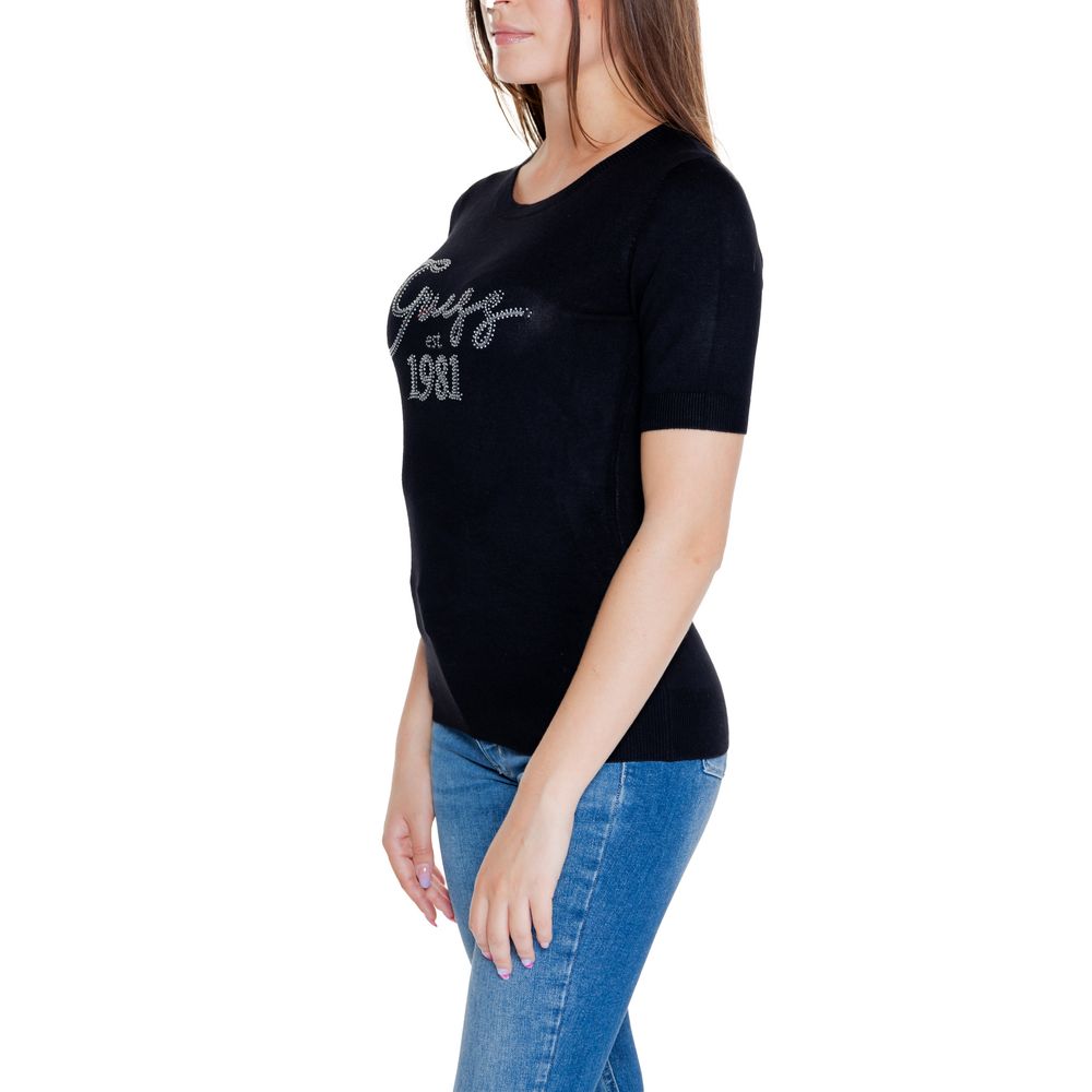 Black Viscose Tops & T-Shirt