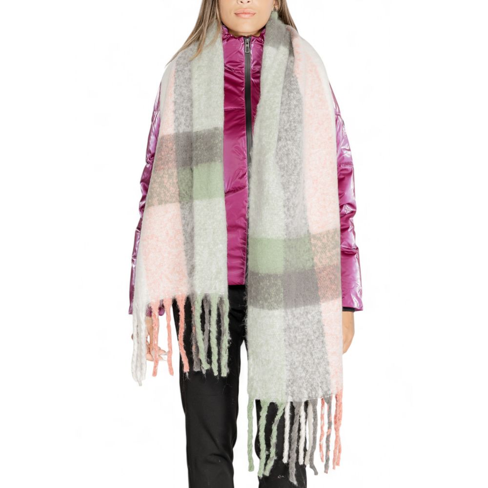 Gray Polyester Polyester Scarf