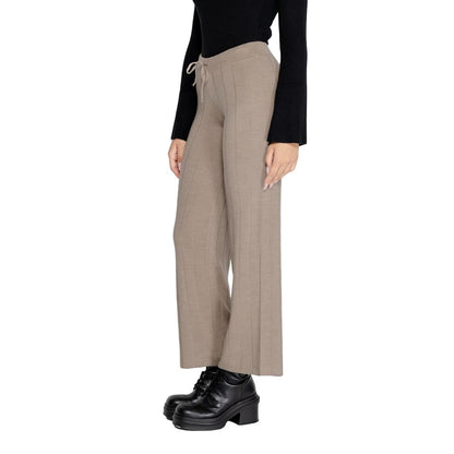 Beige Marabou Casual Pants