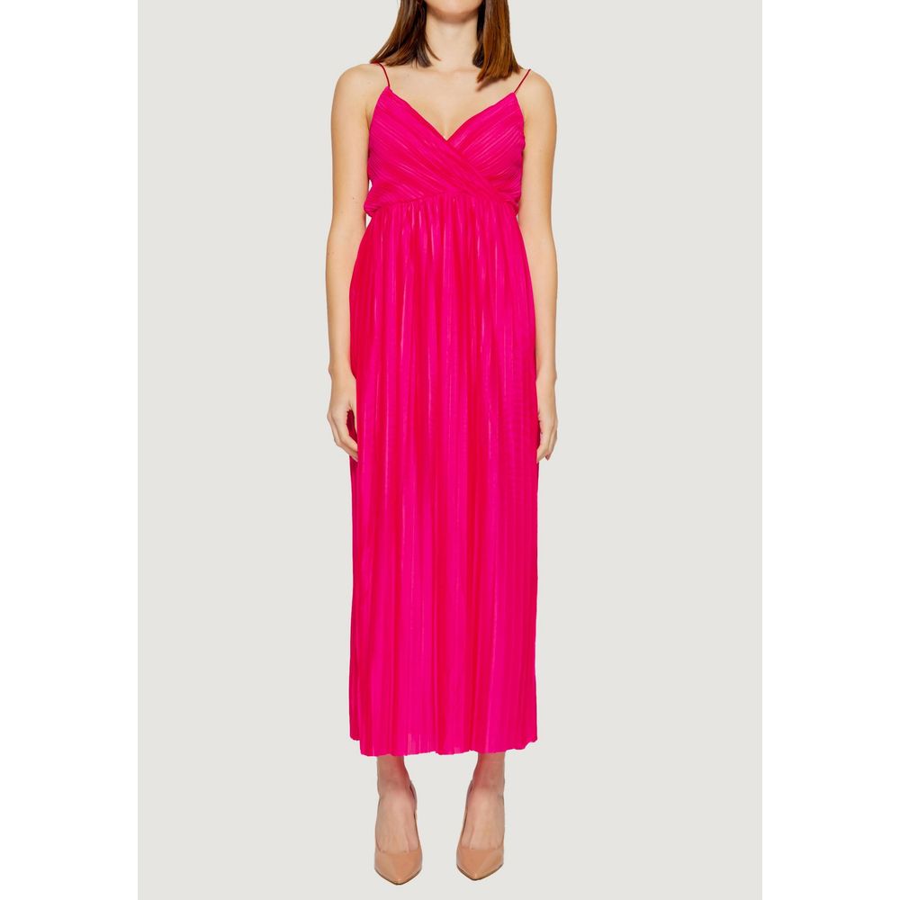 Multicolor Polyester Long Dress
