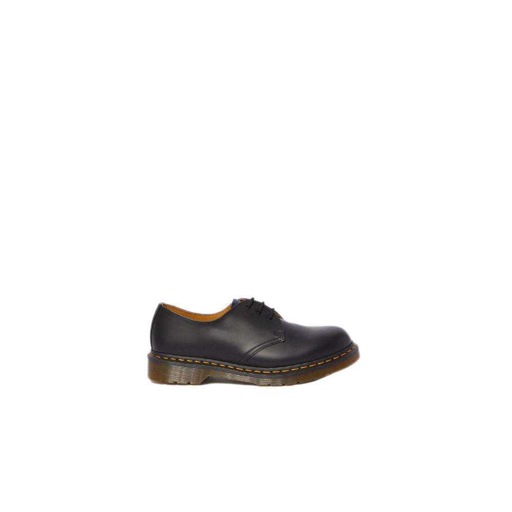 Black Leather Platform Pumps