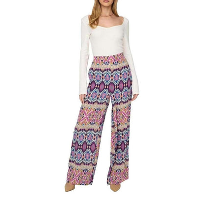 Multicolor Recycled Polyester Casual Pants