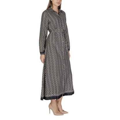 Black Recycled Polyester Long Dress