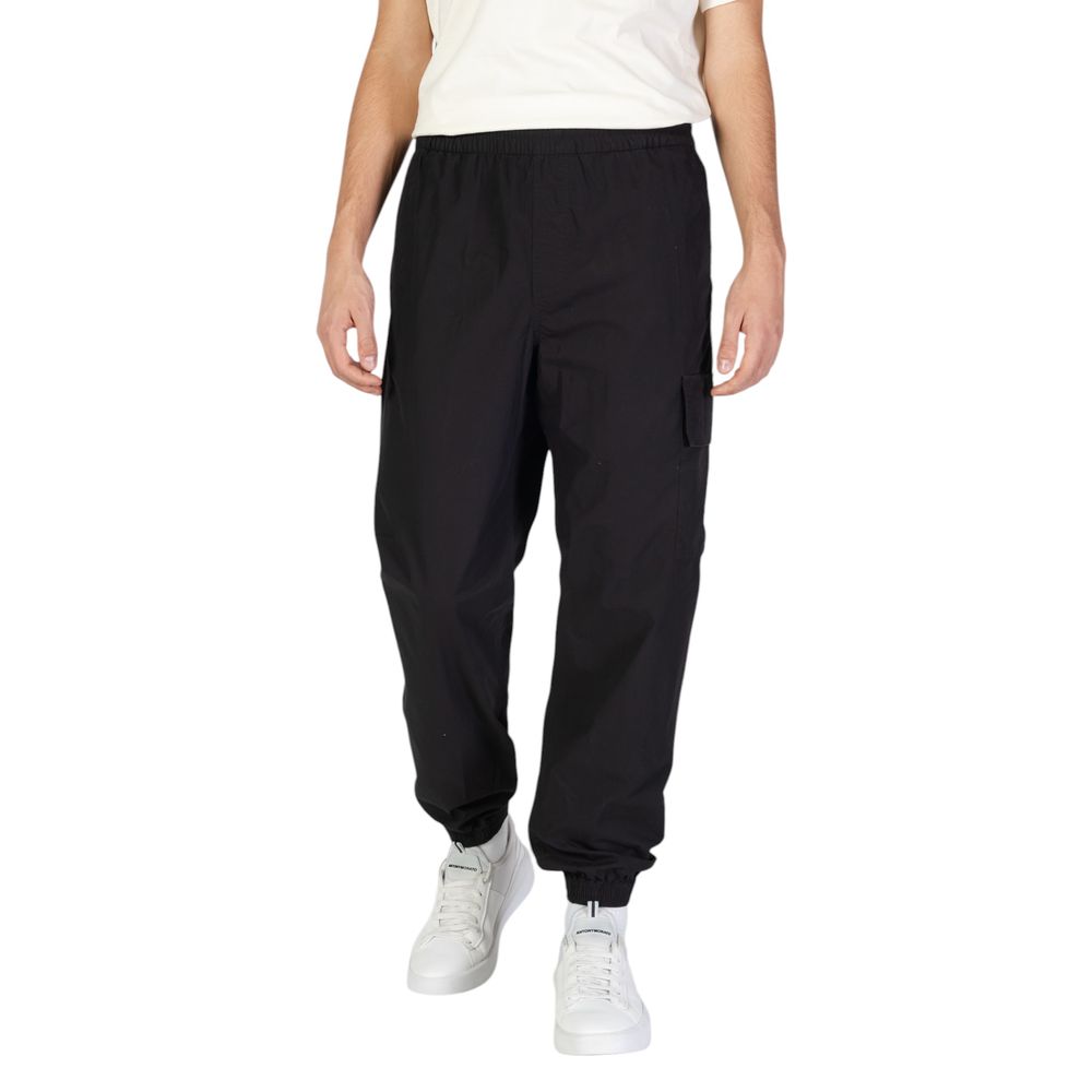 Black Cotton Jeans & Pant