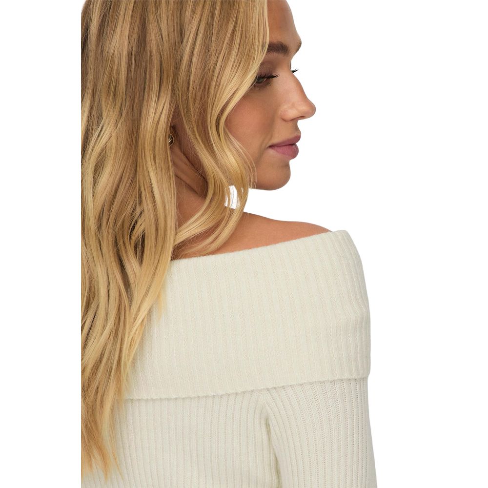 Cream Viscose Sweatshirt
