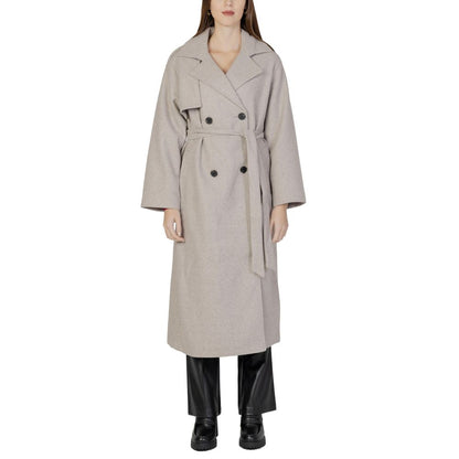 Beige Polyester Coat