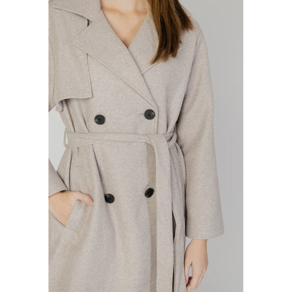Beige Polyester Coat