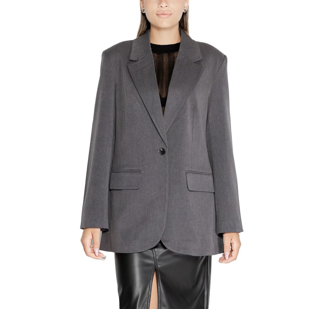 Gray Recycled Polyester Blazer