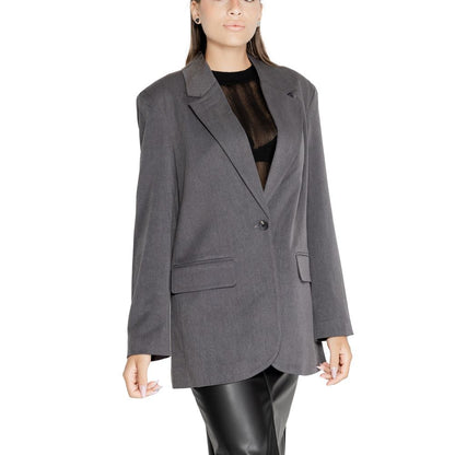 Gray Recycled Polyester Blazer