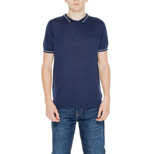 Blue Cotton Shortsleeve Shirt