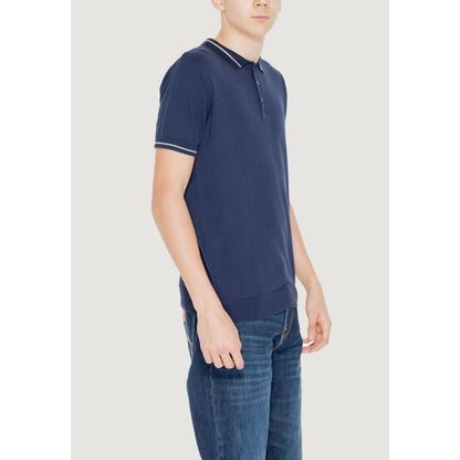 Blue Cotton Shortsleeve Shirt
