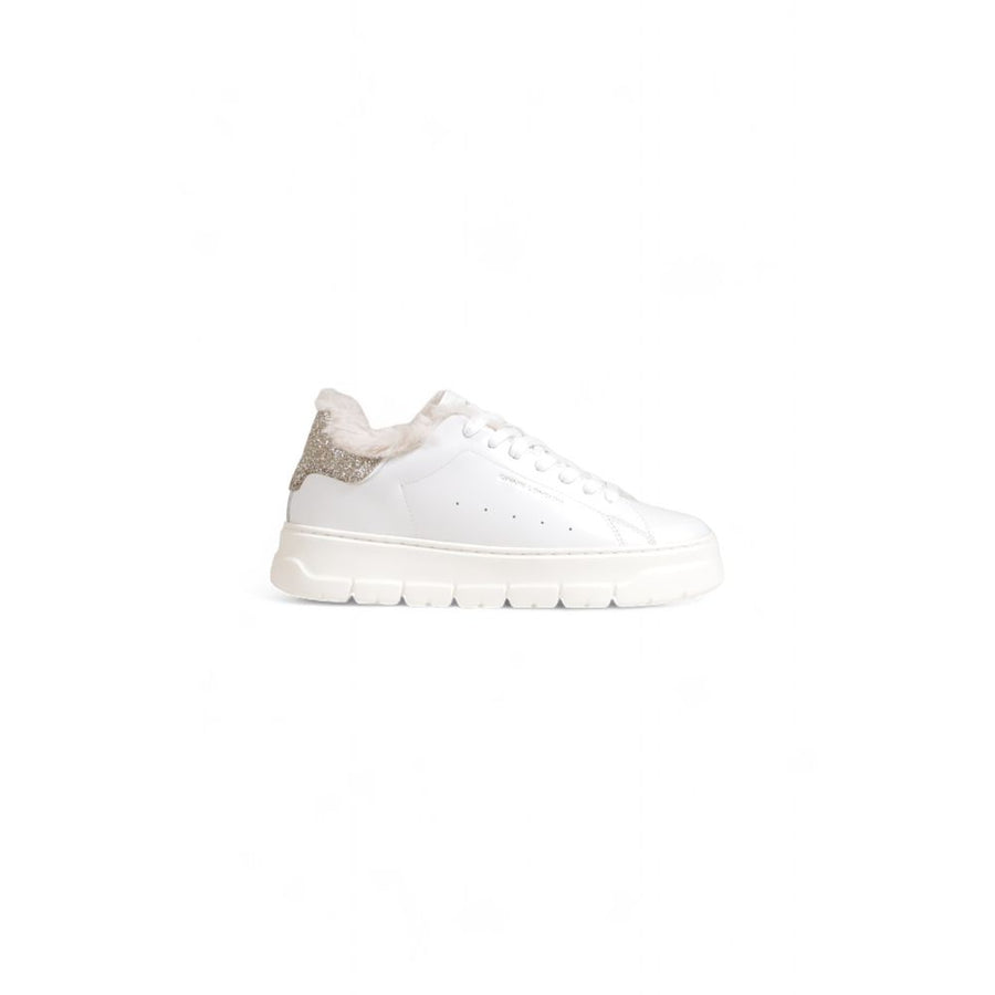 White Leather Chunky Sneakers