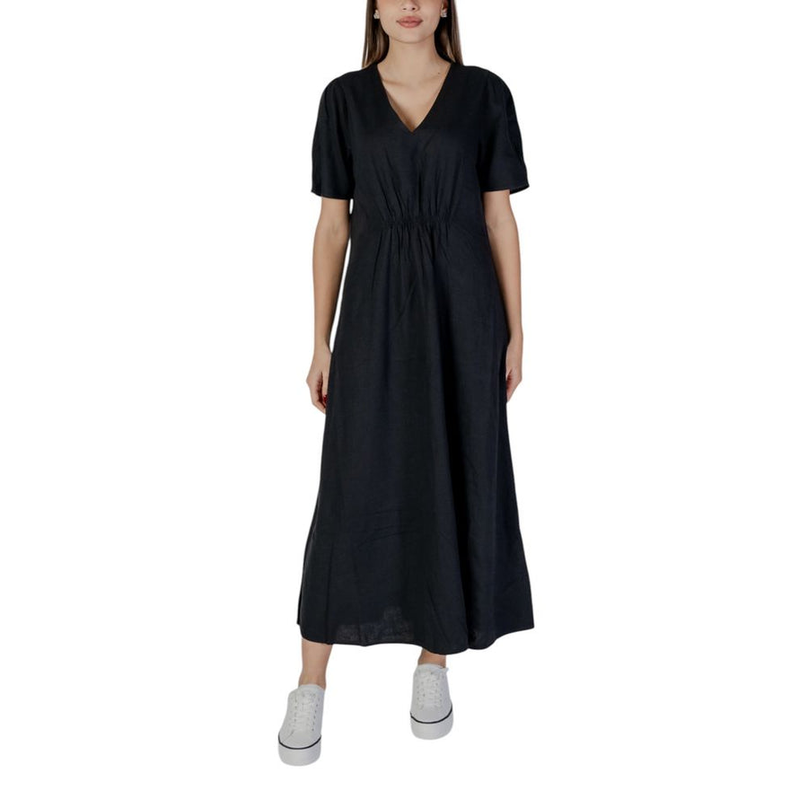 Black Linen Long Dress