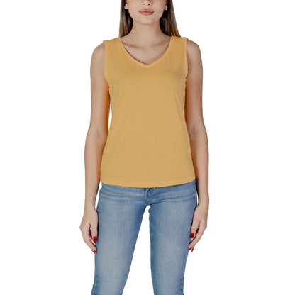 Yellow Cotton Tops & T-Shirt