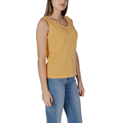 Yellow Cotton Tops & T-Shirt