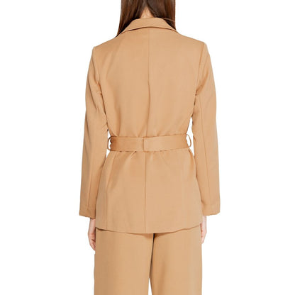 Beige Polyester Blazer