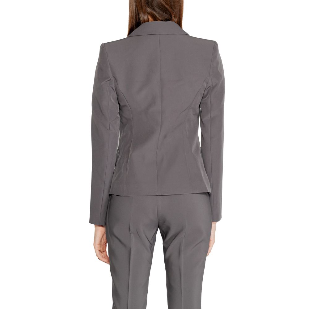 Gray Polyester Blazer