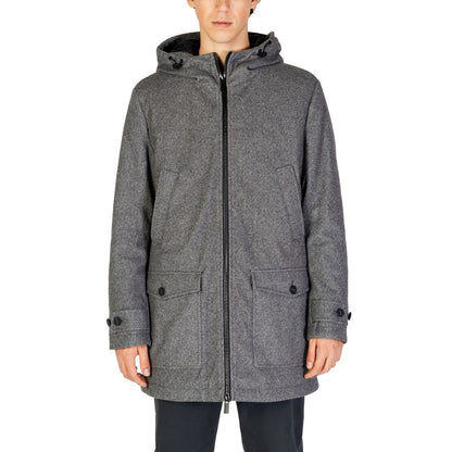 Gray Polyester Coat