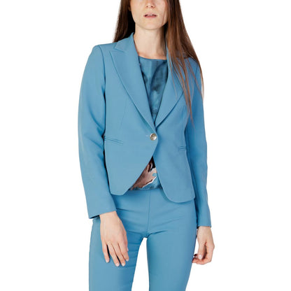 Turquoise Polyester Blazer