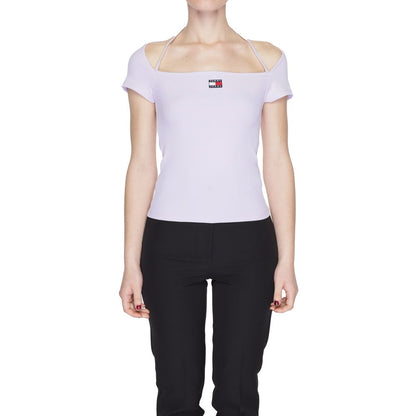 Purple Polyester Polyester Tops & T-Shirt