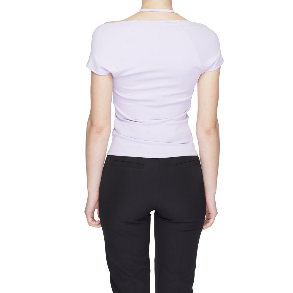 Purple Polyester Polyester Tops & T-Shirt