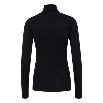 Black Viscose Turtleneck