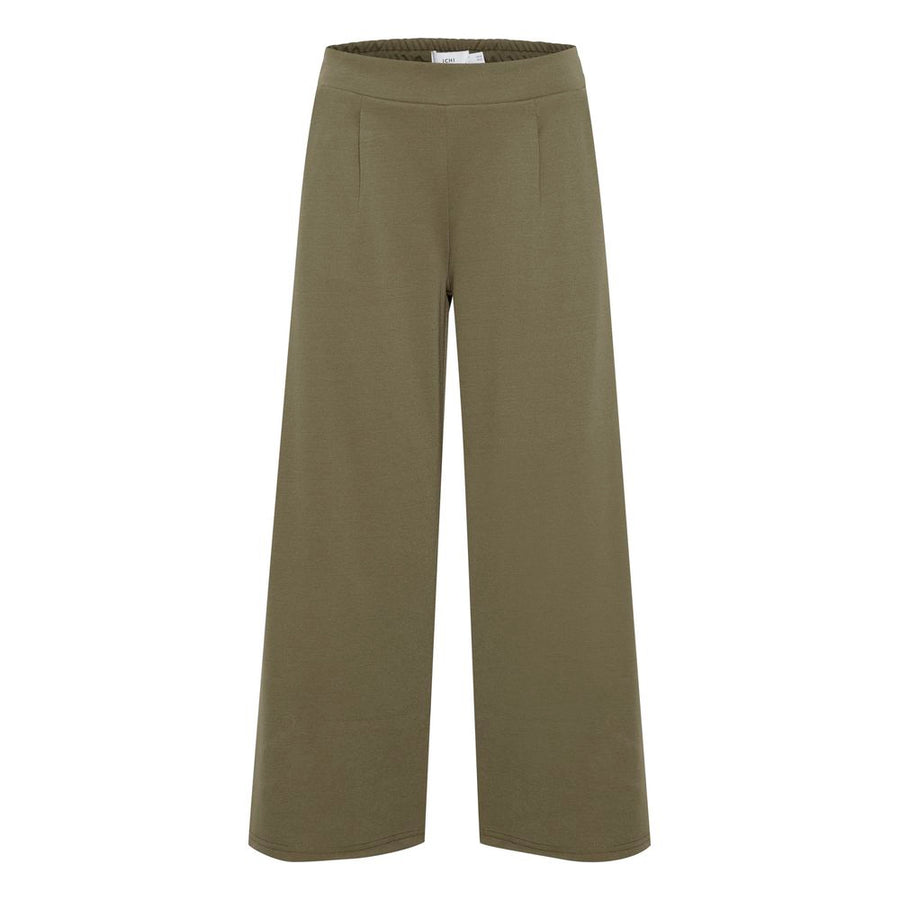 Green Recycled Polyester Flared Pants