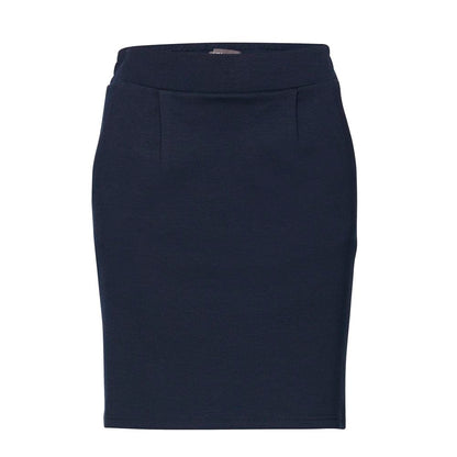 Blue Polyester Mini Skirt