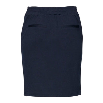Blue Polyester Mini Skirt