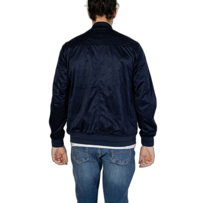 Blue Polyester Bomber