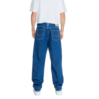 Blue Cotton Relaxed Fit Jeans