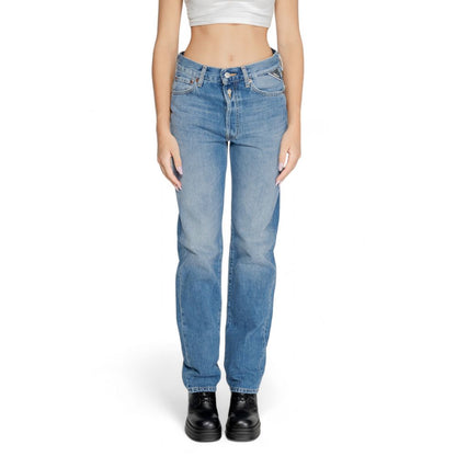 Blue Cotton Mom Jeans