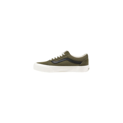 Green Leather Low Top Sneakers