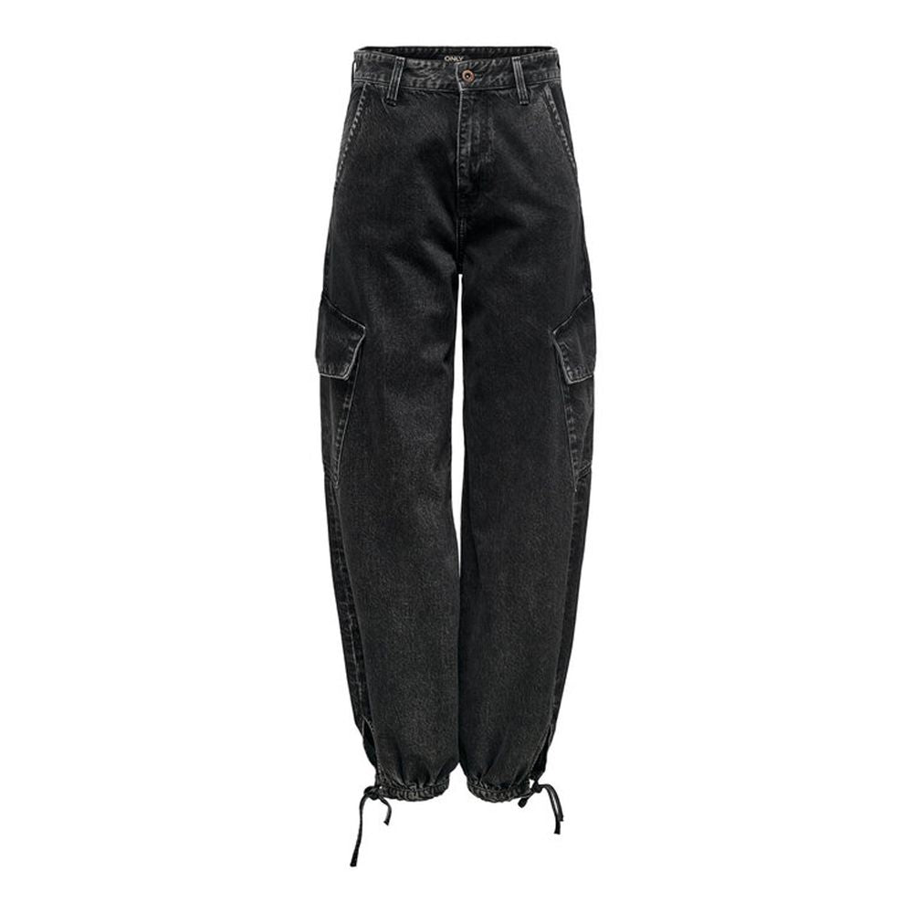 Black Cotton Boyfriend Jeans