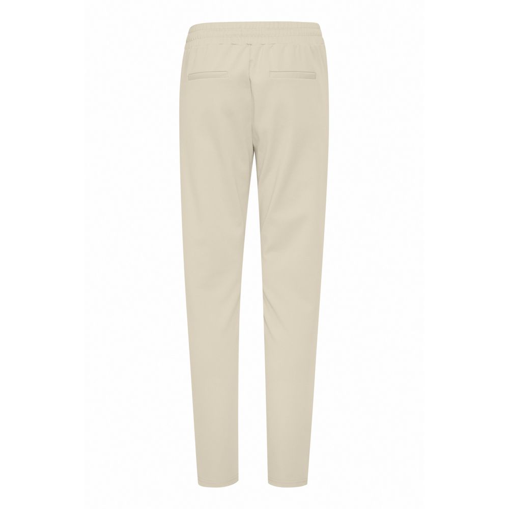 Beige Polyester Pants