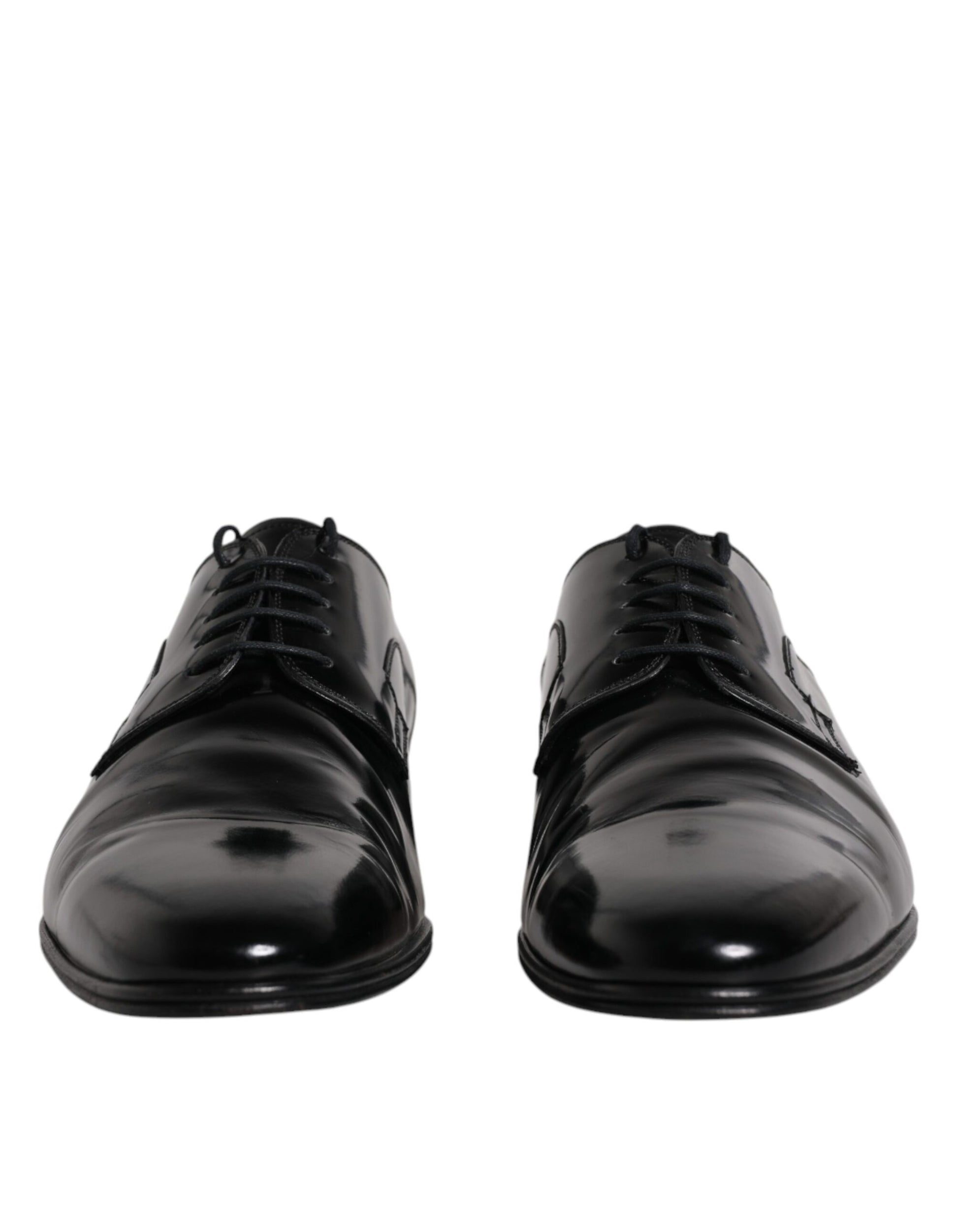 Black Leather Lace Up Derby Formal Shoes