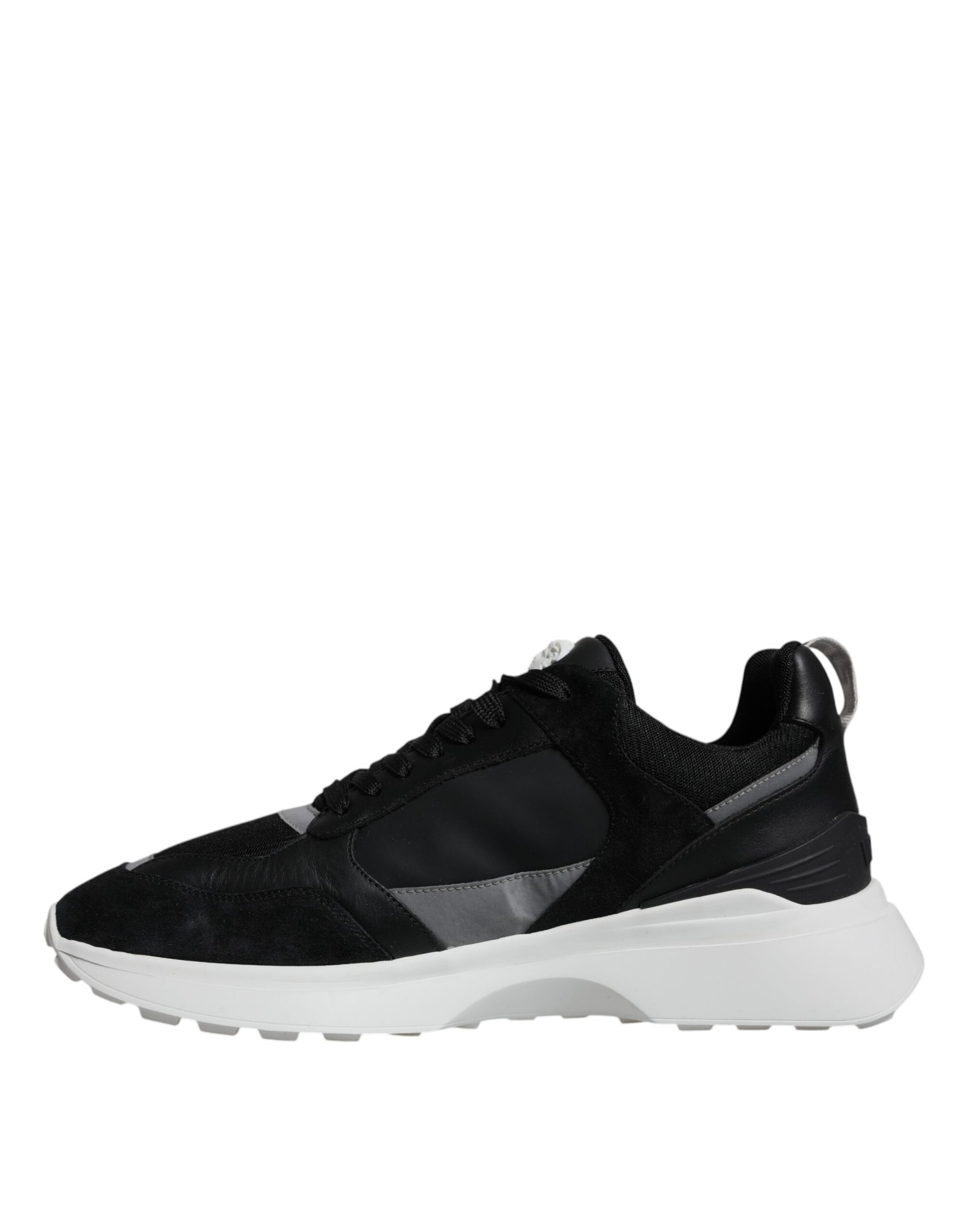 Black Canvas Quad Fabric Medusa Low Top Sneaker Shoes