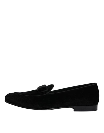 Black Velvet Loafers Formal Men Dress Shoes