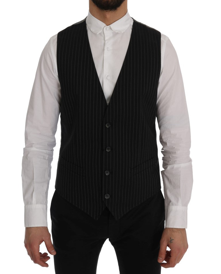 Sleek Striped Waistcoat Vest