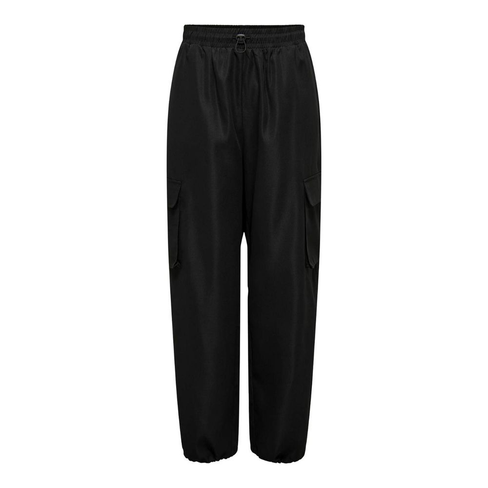 Black Cotton Cargo Pants