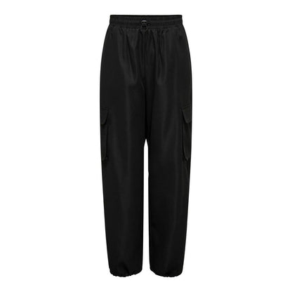 Black Cotton Cargo Pants