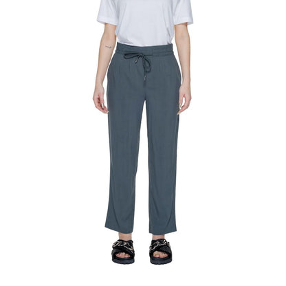 Green Viscose Casual Pants