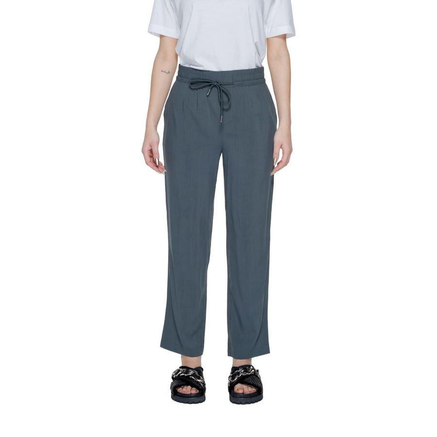 Green Viscose Casual Pants