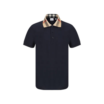 Blue Cotton Polo Shirt