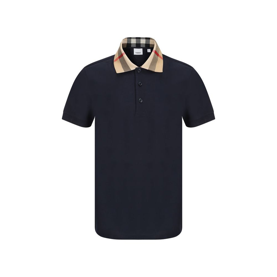 Blue Cotton Polo Shirt